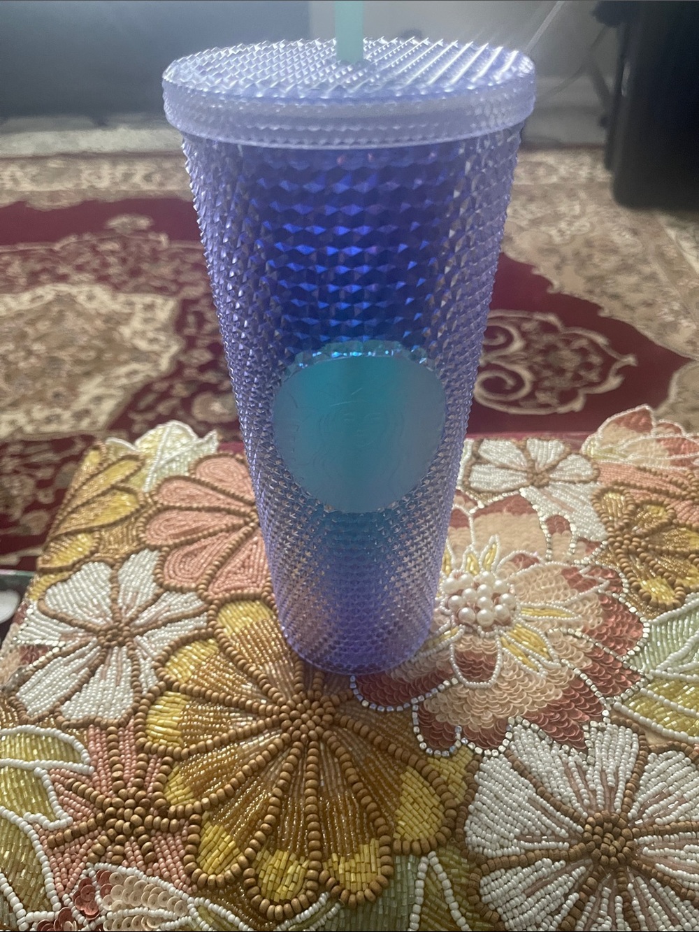Starbucks Blue Studded Reusable Tumbler with Straw